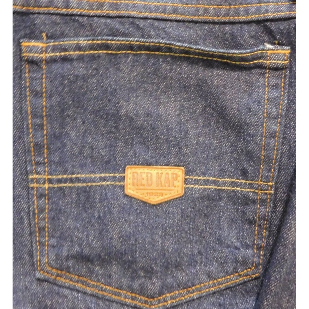 Red Kap Jeans 48x30 Actual L 29 Dark Blue Denim 100% Cotton - Picture 7 of 9